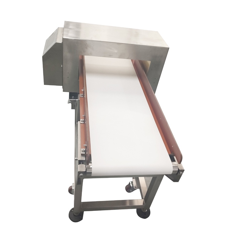 เครื่องตรวจจับโลหะอาหารการเรียนรู้อัตโนมัติ 110V 220V FDA สำหรับซองและของว่าง