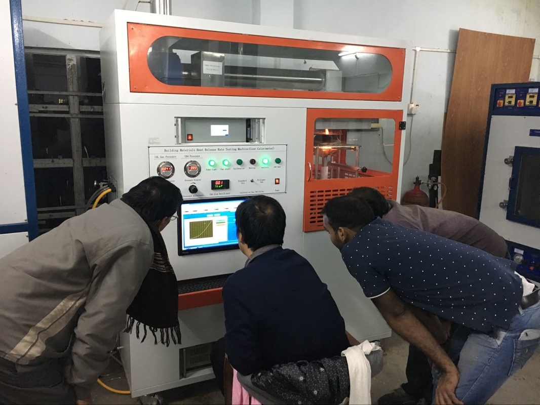 เครื่องวัดความร้อน Calorimeter Cone เครื่องทดสอบความไวไฟด้วย ISO 5660 GB / T 16172