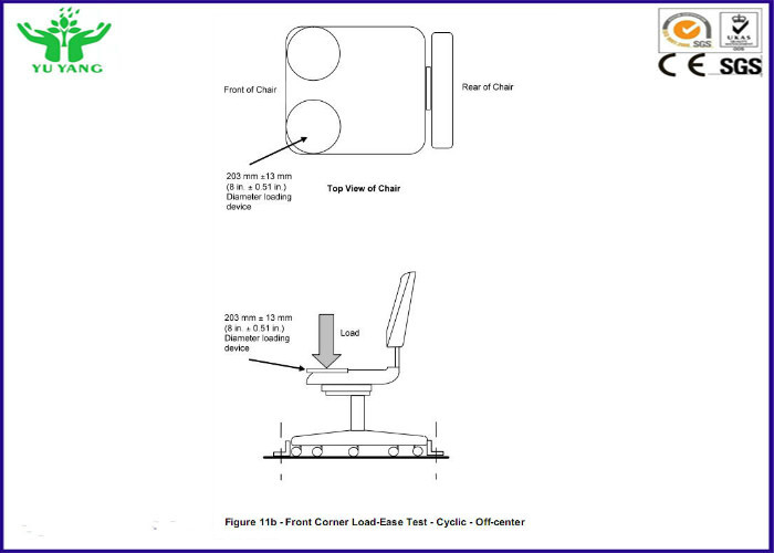 30 ~ 65cm เก้าอี้สำนักงานเฟอร์นิเจอร์ Front Edge เครื่องทดสอบแรงดึงไฟฟ้า BIFMA X5.1