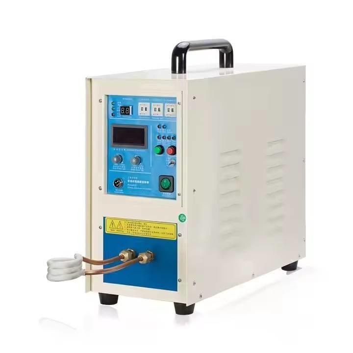 เครื่องทําความร้อนด้วยการนําเข้าความถี่สูง 15KW พร้อมเครื่องปั้นโลหะ 200-600A เครื่องเย็นสําหรับชุดทดสอบไฟฟ้า