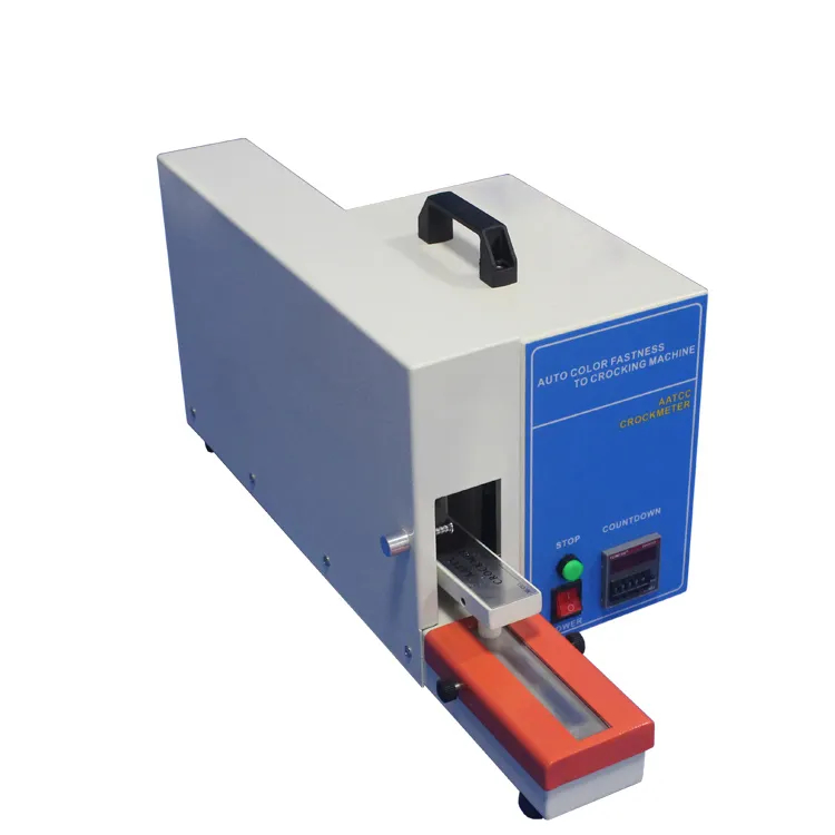 เครื่องทดสอบความเร็วสีต่อการหดไฟฟ้า AATCC Crockmeter ร่างวัดความเร็วสีอัตโนมัติ