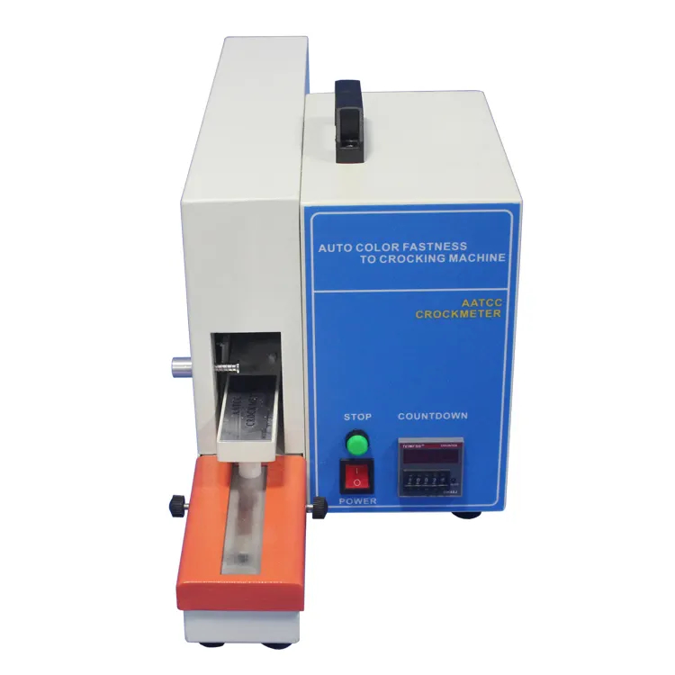 เครื่องทดสอบความเร็วสีต่อการหดไฟฟ้า AATCC Crockmeter ร่างวัดความเร็วสีอัตโนมัติ