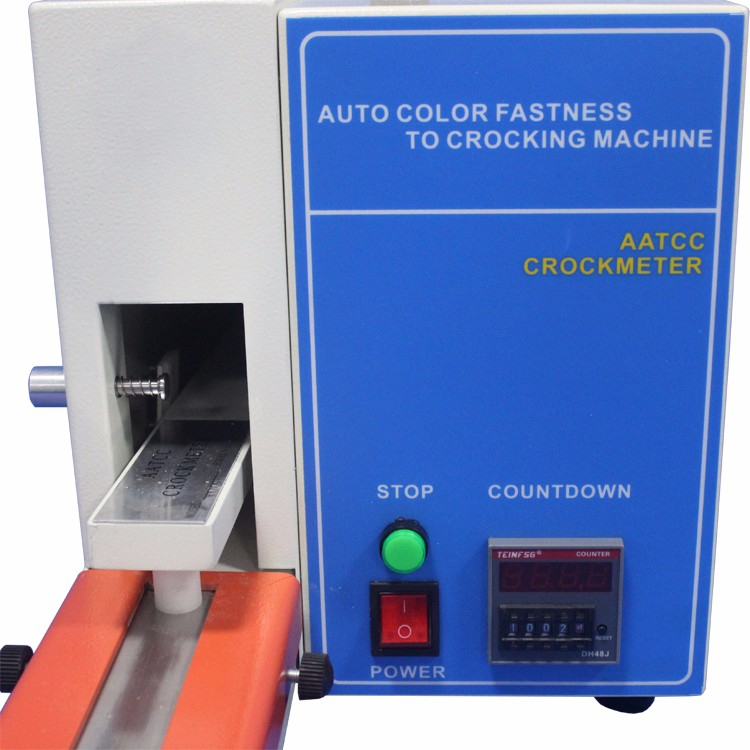 เครื่องทดสอบความเร็วสีต่อการหดไฟฟ้า AATCC Crockmeter ร่างวัดความเร็วสีอัตโนมัติ