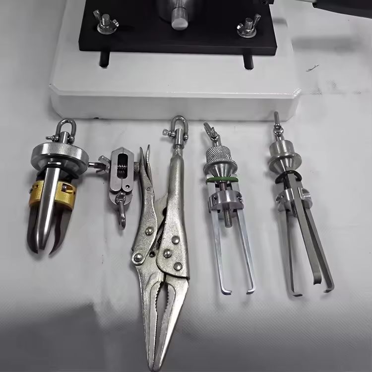 เครื่องทดสอบแรงดึงและแรงกดแบบมีมอเตอร์พร้อมมาตรวัดแรงดึง ASTM PS79-96 สำหรับกระดุมแป๊ก