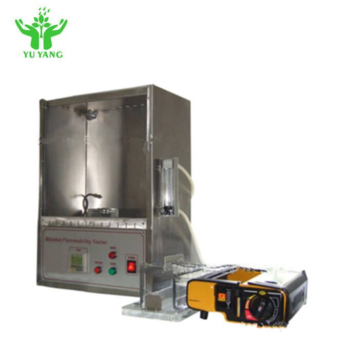 เครื่องทดสอบการติดไฟของผ้าห่ม ASTM D4151 พร้อมตัวอย่างขนาด 70 มม. x 70 มม. และความยาวเปลวไฟ 16 มม. อุปกรณ์ทดสอบไฟ