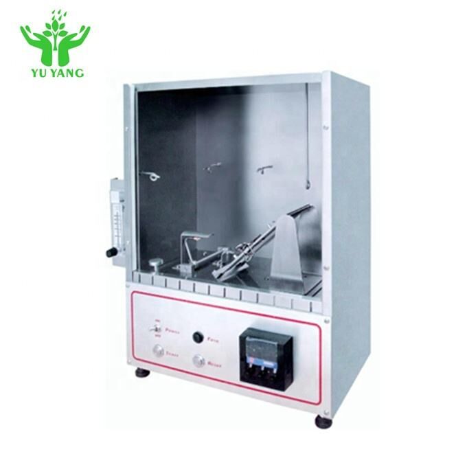 เครื่องทดสอบการติดไฟของผ้าห่ม ASTM D4151 พร้อมตัวอย่างขนาด 70 มม. x 70 มม. และความยาวเปลวไฟ 16 มม. อุปกรณ์ทดสอบไฟ