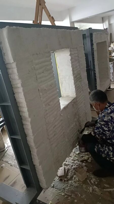 หม้อทดสอบความต้านทานไฟตั้งตรงที่สอดคล้องกับมาตรฐาน ISO 834 ด้วยอุณหภูมิ 1200 °C และการก่อสร้างแบบโมดูล