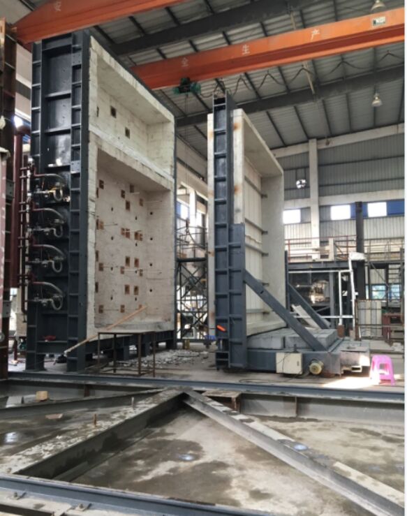 หม้อทดสอบความต้านทานไฟตั้งตรงที่สอดคล้องกับมาตรฐาน ISO 834 ด้วยอุณหภูมิ 1200 °C และการก่อสร้างแบบโมดูล