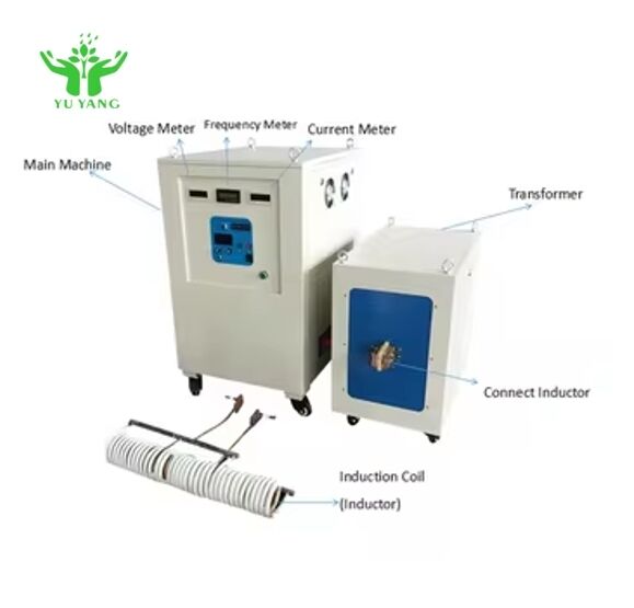อุปกรณ์ทำความร้อนแบบเหนี่ยวนำกำลังสูง 60kW ควบคุมด้วย PLC สำหรับโรงงานตีเหล็กและโรงงานอบชุบโลหะ