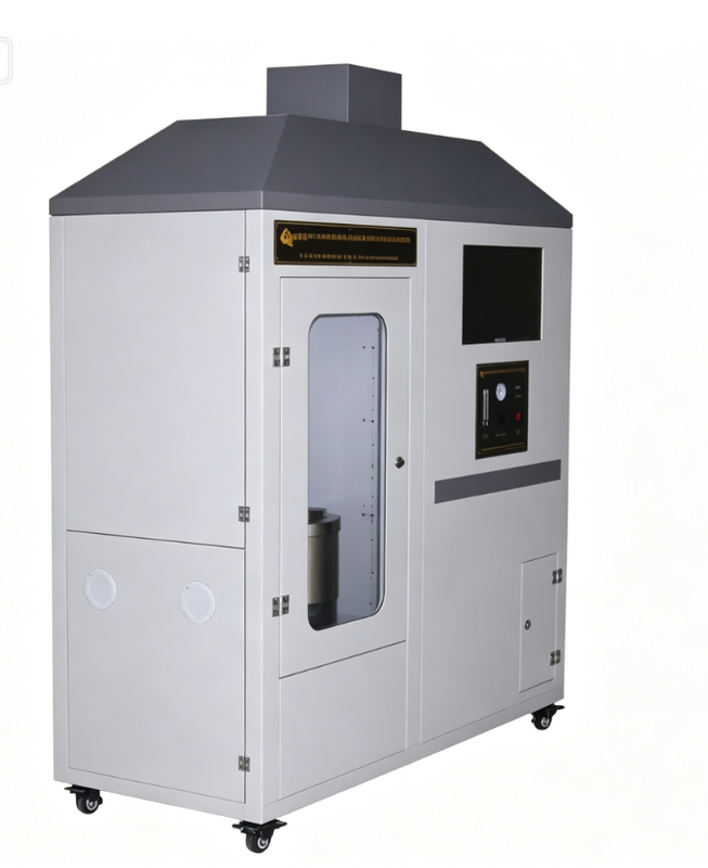 เครื่องทดสอบการติดไฟ UL94 พร้อมอุณหภูมิทดสอบ 0–500 °C การไหลของอากาศที่ปรับได้ และความแม่นยำของอุณหภูมิ ±1 °C สำหรับวัสดุพลาสติก ยาง และอิเล็กทรอนิกส์