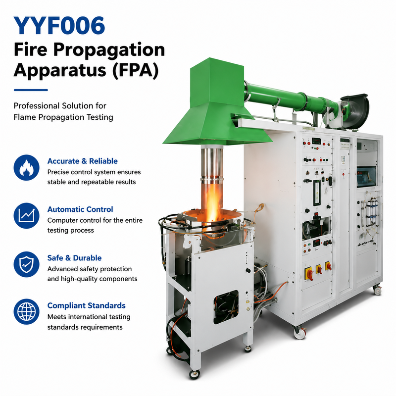 อุปกรณ์กระจายไฟที่มีเครื่องวิเคราะห์ออกซิเจน paramagnetic, เครื่องวิเคราะห์ CO2 อินฟราเรด และเครื่องวัดกระแสความร้อนแบบ thermopile สําหรับการทดสอบความเผาไหม้
