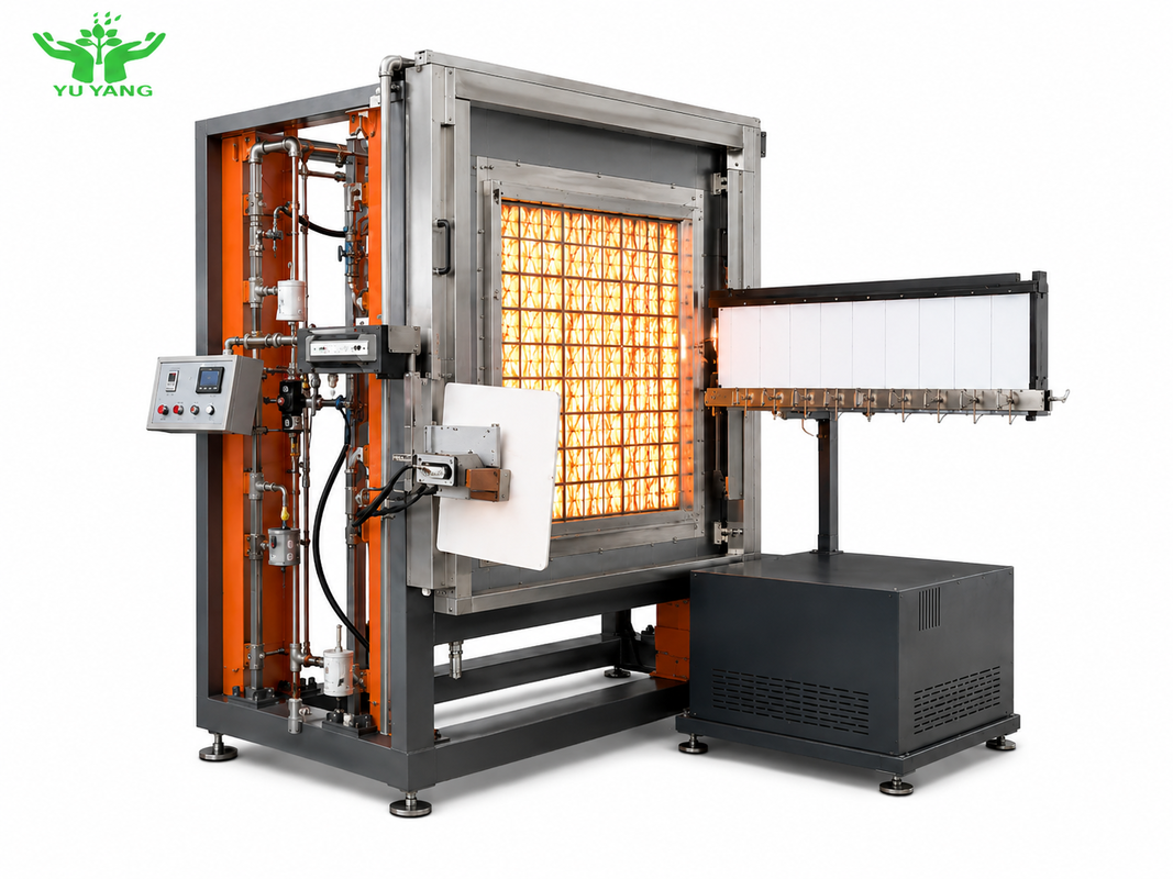เครื่องทดสอบการแพร่กระจายเปลวไฟของ Radiant Panel สำหรับมาตรฐาน BS 476-7 ที่มีน้ำหนัก 400KG และกำลังไฟ 220V 50HZ