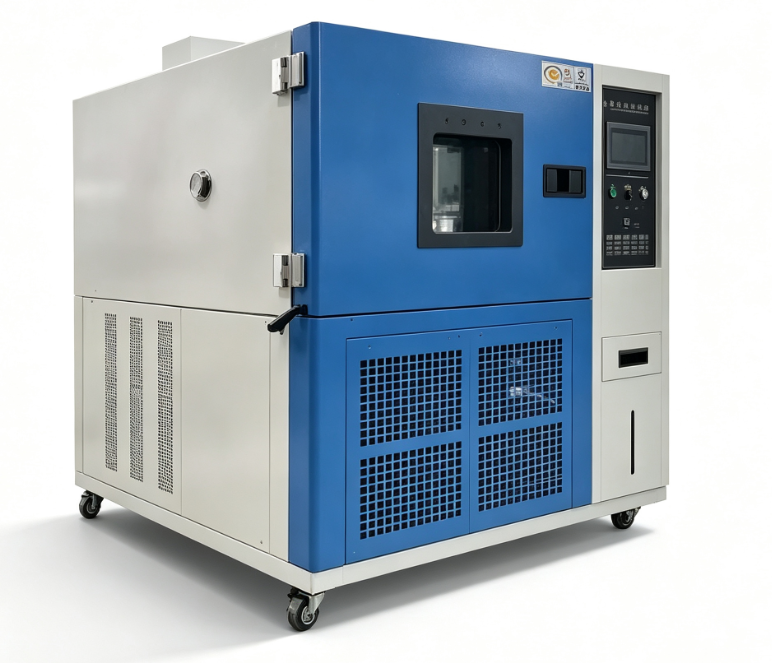 YYE-010 ห้องทดสอบแรงกระแทกทางความร้อนที่มีการควบคุม PID SSR, SUS#304 สแตนเลส, และ TEMI 880 Controller สําหรับอะไหล่อิเล็กทรอนิกส์และรถยนต์