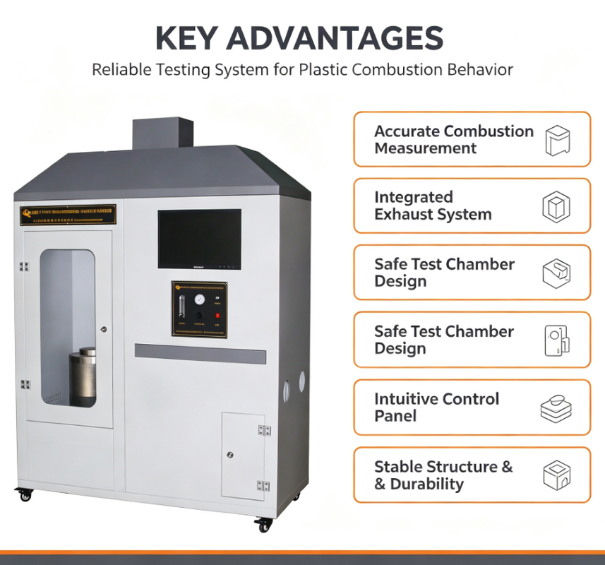 Plastic Combustion Performance Test Machine Fire Flammability Testing Equipment for Laboratory