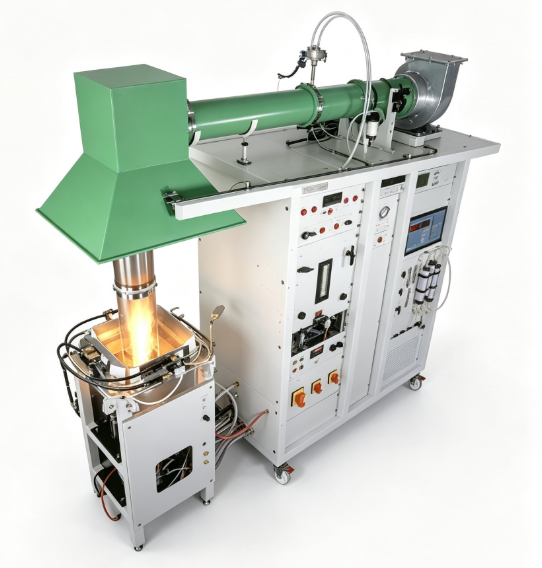Laboratory Fire Propagation Apparatus FPA for Critical Heat Flux Thermal Response Parameter and Smoke Testing