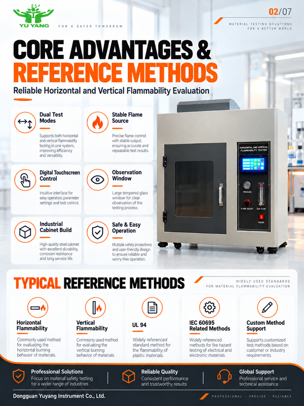 Plastic Horizontal Burning Rate Test Apparatus ASTM D635 UL94 Plastic Flammability Testing Equipment