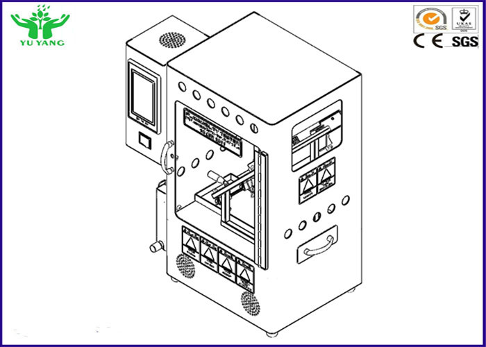 CPSC 16 CFR ตอนที่ 1611 SPI เครื่องทดสอบความติดไฟไวนิลฟิล์มพลาสติก AC 220 โวลต์ 50 เฮิร์ต