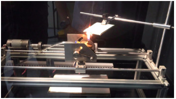 หน้าจอสัมผัสอุปกรณ์การทดสอบความไวไฟ / เข็ม Flame Tester IEC60695-11-5 IEC60695-2-2