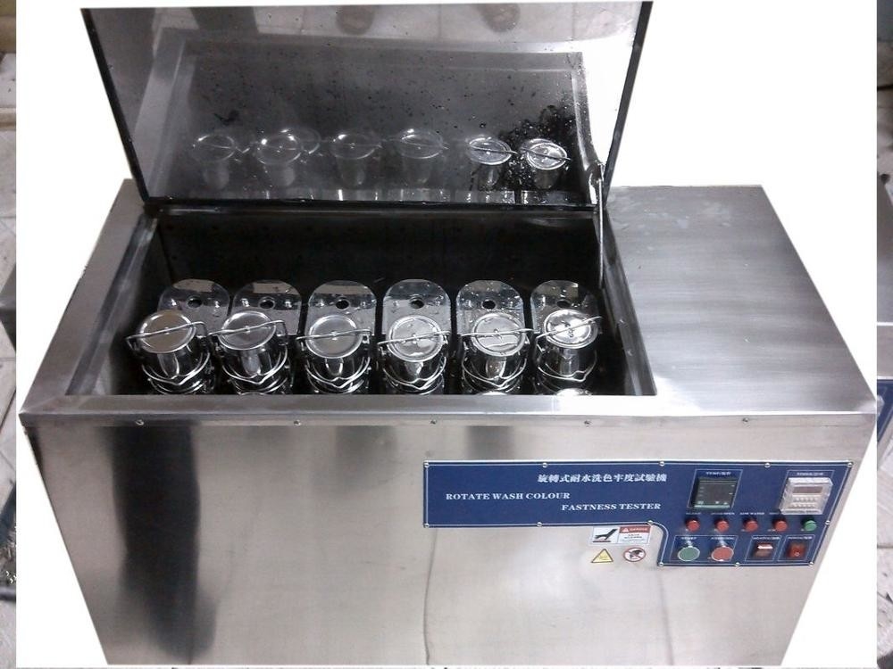 เครื่องทดสอบความคงทนของสี Rotawash เครื่องวัดการซักสำหรับสิ่งทอ