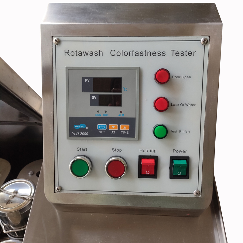 AATCC Touch Screen Control เครื่องทดสอบความคงทนในการซัก Rotawash Color